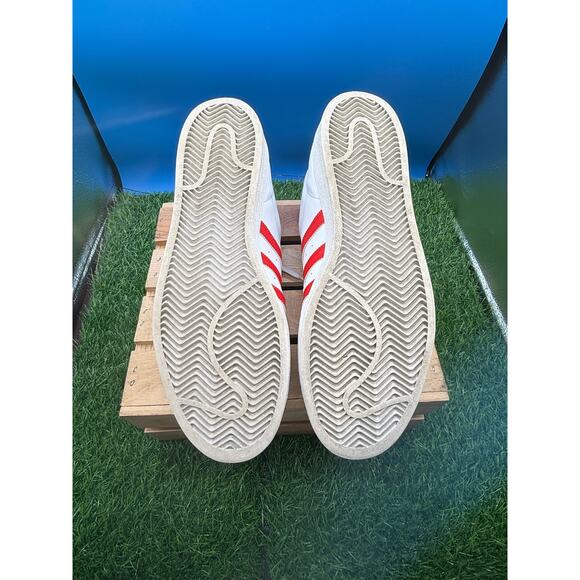 Adidas Superstar White Vivid Red Shell Toe Sneakers-Men\'s Size 13-GZ3741 Low Top main image 5